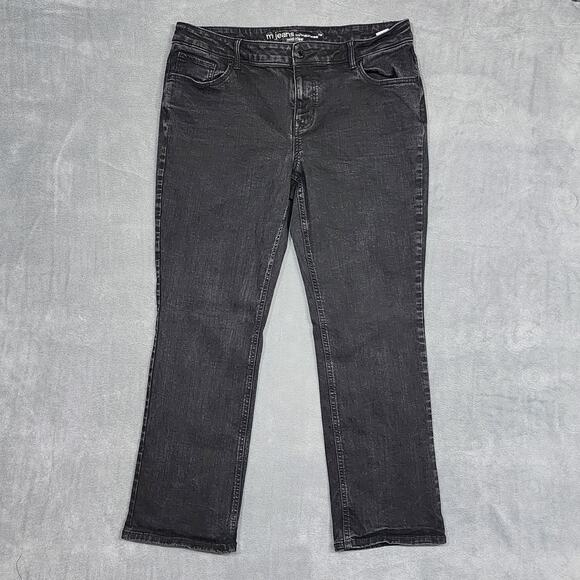 m jeans by Maurices Mid Rise Curvy Straight Black Size 16W Short - Picture 1 of 11